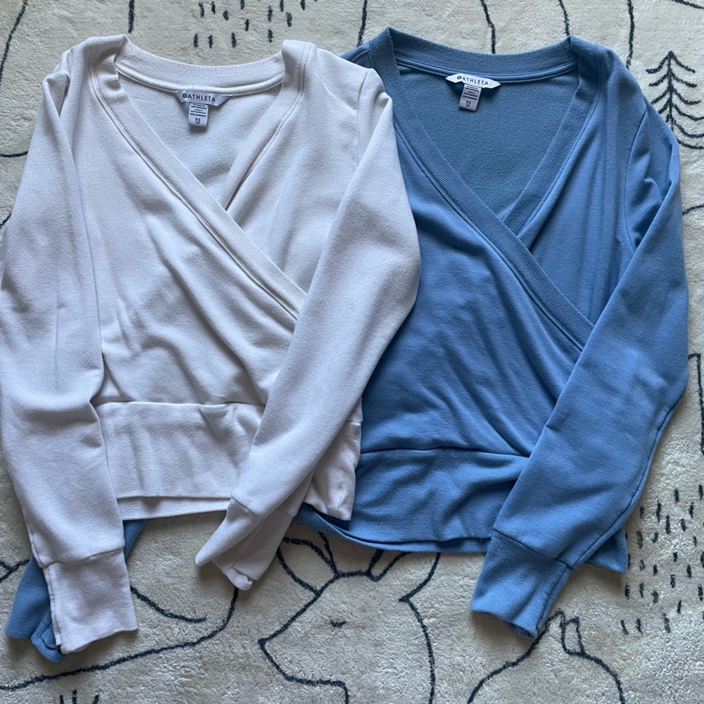 Athleta XS women’s crossbody sweaters (TWO)